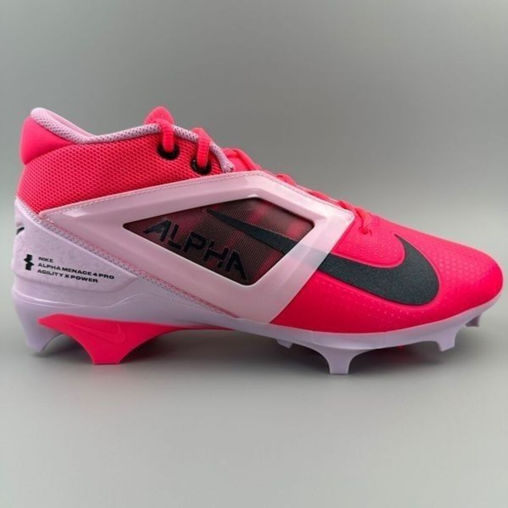 Nike Alpha Menace 4 Pro Football Cleats Pink/black Men’s Size 11 New No Box